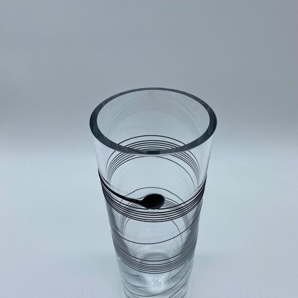 Kosta Boda Bertil Vallien Signed Art Glass Vase Black Spiral Design MCM Swedish - Picture 2 of 14